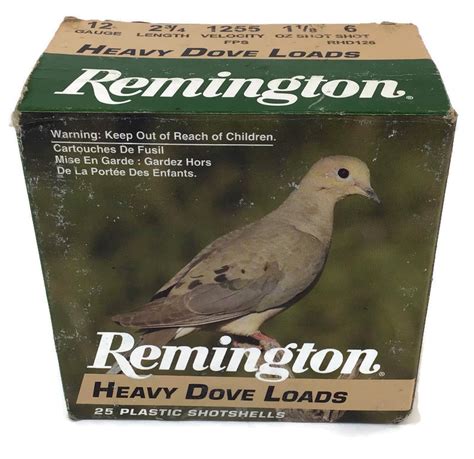 Remington Heavy Dove Loads 12 Gauge 2 34 Length 1255 Velocity Fps