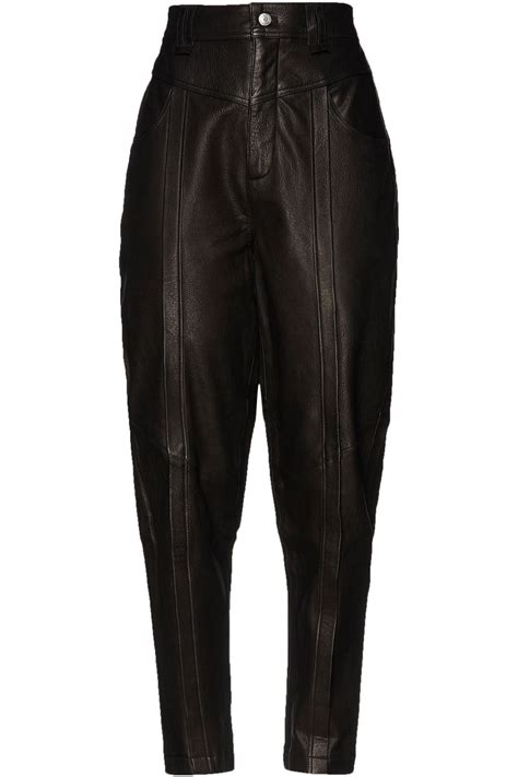Iro Powel Leather Tapered Pants The Outnet
