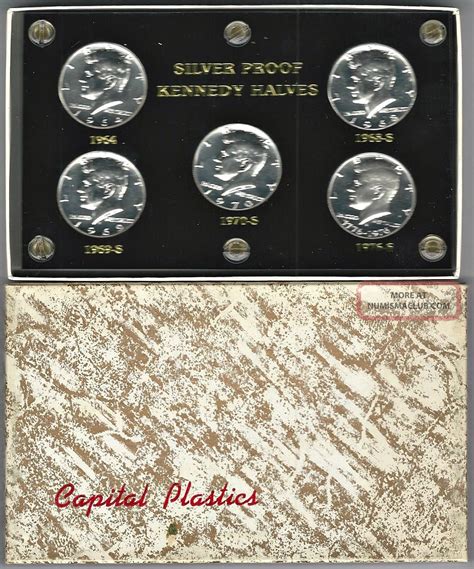 1964 1976 S Silver Proof Kennedy Halves In Capital Holder And Display Box