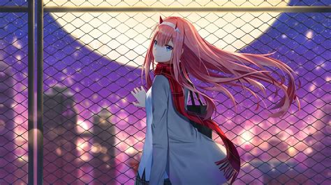 Red, white, and orange abstract digital wallpaper, anime, anime girls. Zero Two Wallpapers - Wallpaper Cave