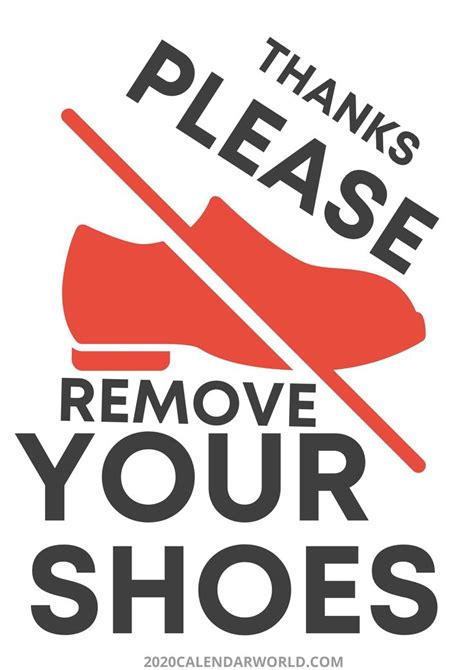 Please Take Off Your Shoes Sign Printable Free Printable Templates