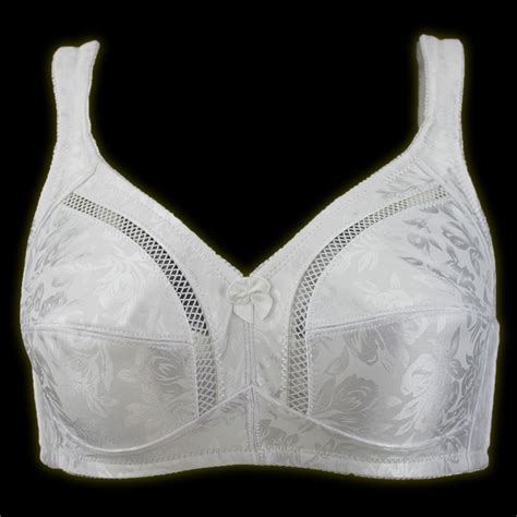 New Fashion Wide Strap White Extraplus Size Floral Sexy Bra For Women