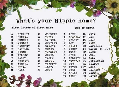New Names Cool Names Pretty Names Unique Names Funny Name Generator Hippie Names 16 Love