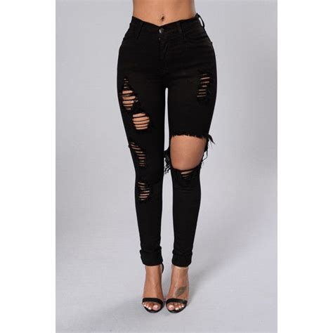 Glistening Jeans Black 40 Liked On Polyvore Featuring Jeans Bottoms