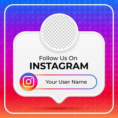 Premium Vector Follow Us On Instagram Social Media Square Banner