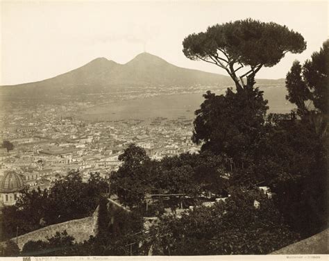 Posterazzi Naples Mt Vesuvius Na Scenic View Of Naples With An Active