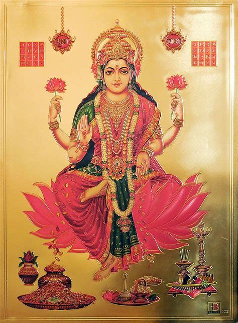 Goddess Lakshmi Metallic Poster