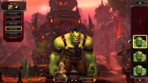 Male Orc Character Creation Customization Wow Warlords Of Draenor