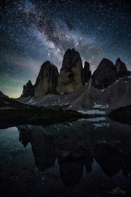 Pin By Tim Gruskovak On Milkyway Night Landscape Dolomites Milky