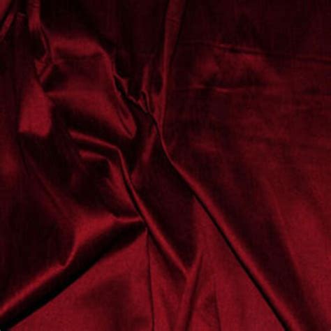 Dark Red Silk Fabric By The Yard Dupioni Silk Upholstery