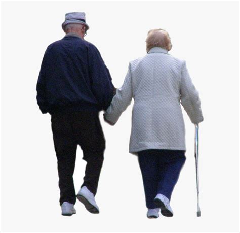Silhouette Walking Old Age People Free Hd Image Clipart Old People