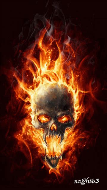 Burning Skulls Animated S Skull Fire Skull Wallpaper Skull Pictures