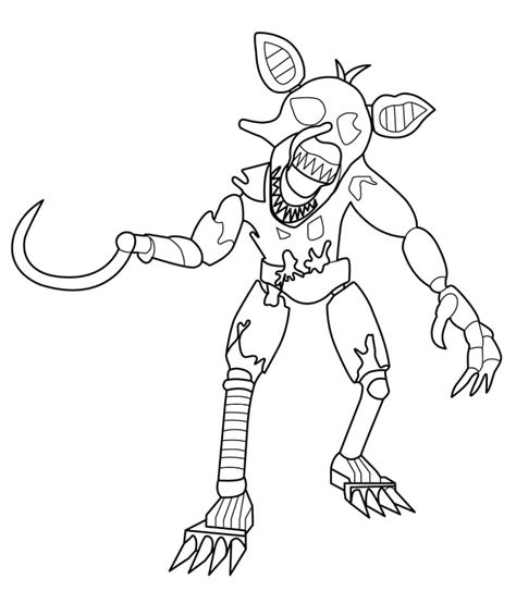 Free Fnaf Foxy Coloring Page Free Printable Coloring Pages For Kids