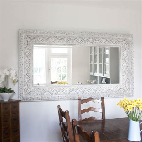 Carved White Shabby Chic Mirror By Decorative Mirrors Online