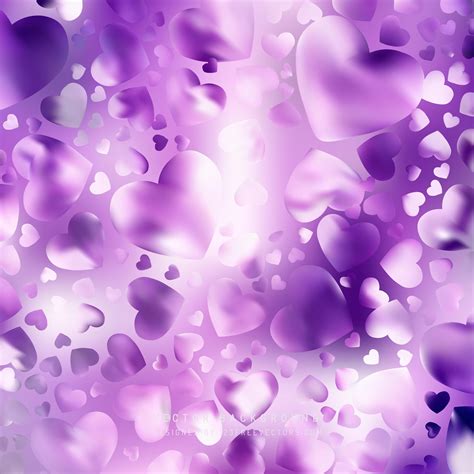 Abstract Romantic Purple Hearts Background In 2021 Heart Background