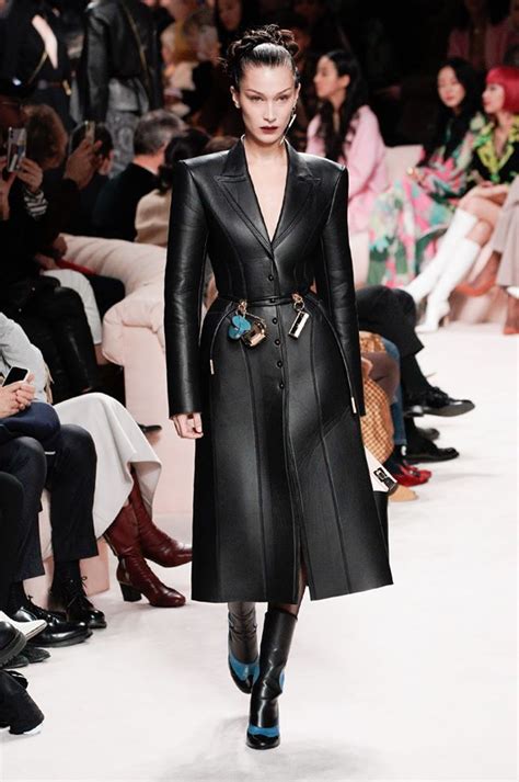 Black Leather Coat Fendi Fall Winter 2020 Collection Fab Fashion Blog