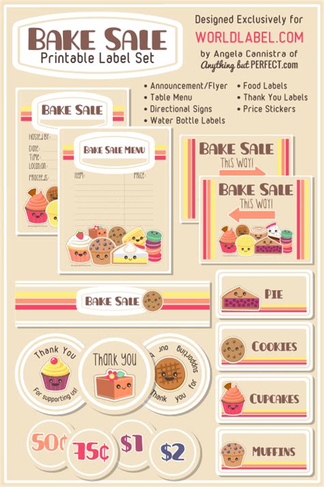 Bake Sale Printable Labels Set Worldlabel Blog