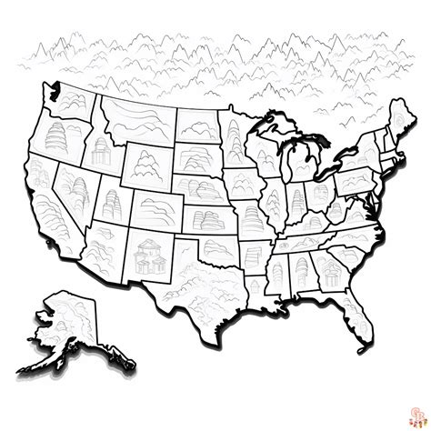 Us Map Coloring Page Fun And Educational Activity