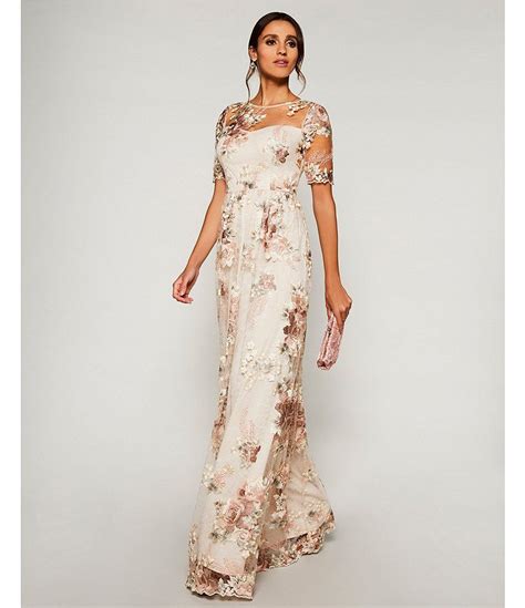 Adrianna Papell Floral Embroidered Long Gown Dillards Mom Wedding
