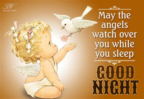 Good Night May Angels Watch Over You While You Sleep Premium Wishes