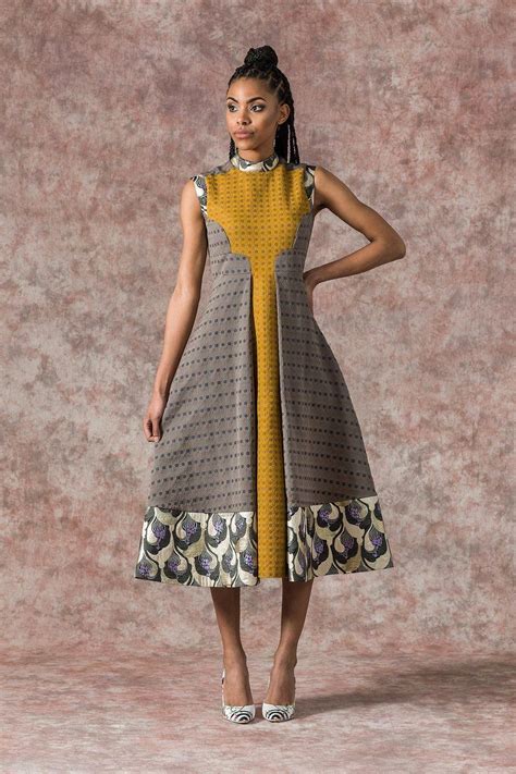 sika a jacquard a line sleeveless midi dress with images african design dresses african