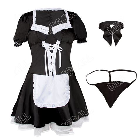 French Maid Fancy Dress Costume Womens Outfit Plus Size Sexy Waitress