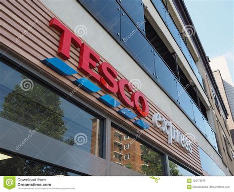 Tesco Supermarket Storefront In London Editorial Image Image Of Shop