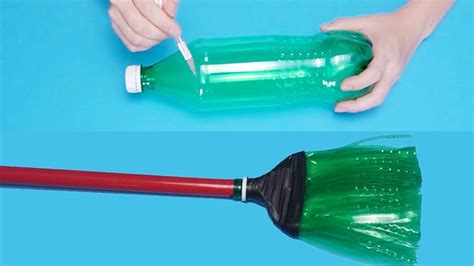 How To Make A Broom With Empty Sprite Plastic Bottles Plastic Bottle