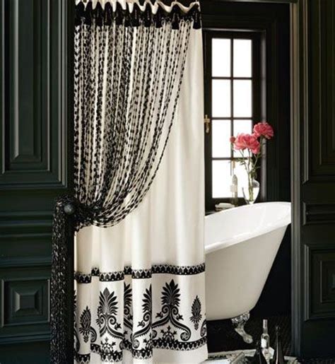 Gorgeous Black And White Bathroom Elegant Shower Curtains White Bathroom Designs Luxury