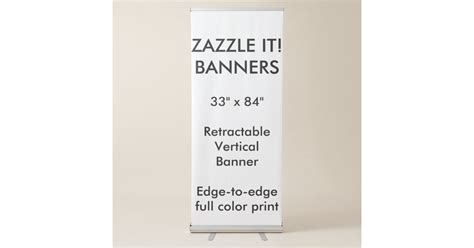 Custom Personalized Vertical Retractable Banner Zazzle