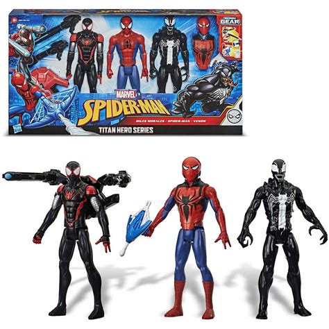 Buy Marvel Spider Man Titan Hero Series With Blast Gear Venom And Miles