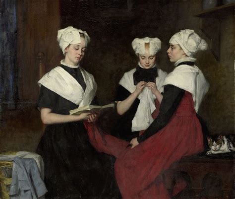 Therese Schwartze Three Girls From The Amsterdam Orphanage 1885