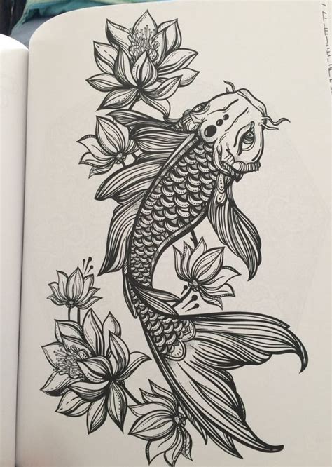 Tattoo Koi Fish Tattoo On Thigh Koi And Lotus Tattoo Fish Koi Tattoo