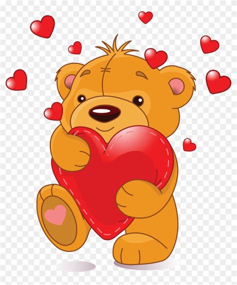 Heart Clip Art Outline Teddy Bear