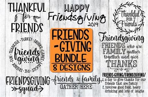 Friendsgiving Friendsgiving Svg Thanksgiving Friends | Etsy