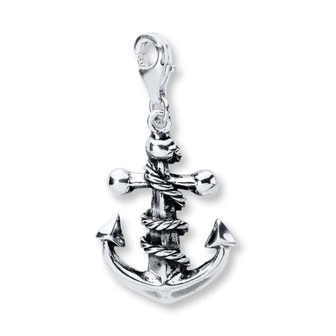 Anchor And Rope Charm Sterling Silver Charms T Ideas T Ideas Kay