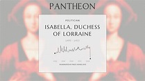 Isabella, Duchess of Lorraine Biography - Duchess of Lorraine from 1431 ...