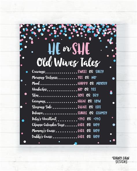 old wives tales printable