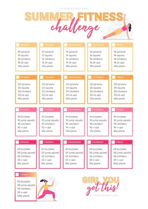 30 Day Workout Challenge FREE At Home Workout Challenge Workout