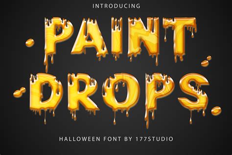Paint Drops Font 177studio Fontspace