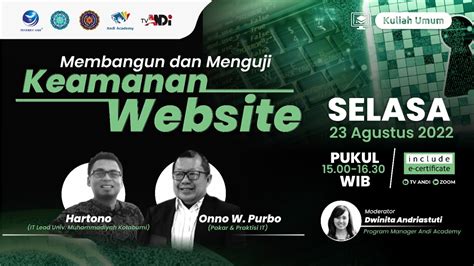 Hartono Menjadi Narasumber Cyber Security Bersama Pakar It Indonesia