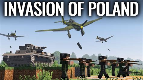 World War 2 In Minecraft Invasion Of Poland Youtube