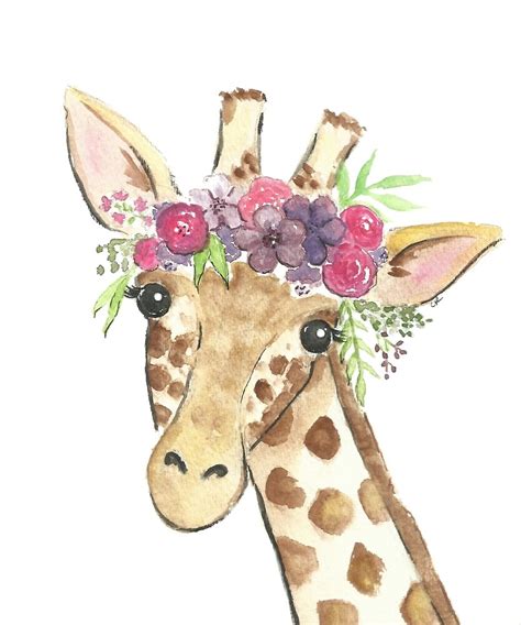 Watercolor Giraffe Svg 1146 Svg Png Eps Dxf In Zip File Free Svg