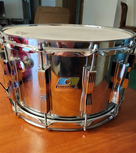 Ludwig Coliseum Snare Drum 1980s 8 X 14 Chrome Over Reverb
