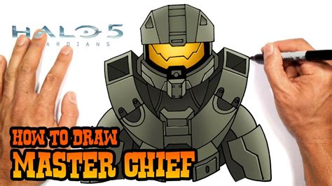 How To Draw Master Chief Halo Video Game Characters C4k Academy
