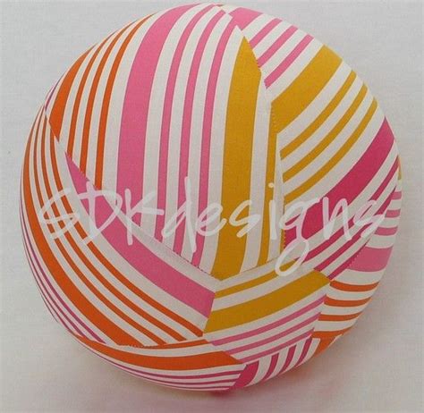 Fabric Balloon Ball Pink And Orange Fresh Stripe Etsy Balloons