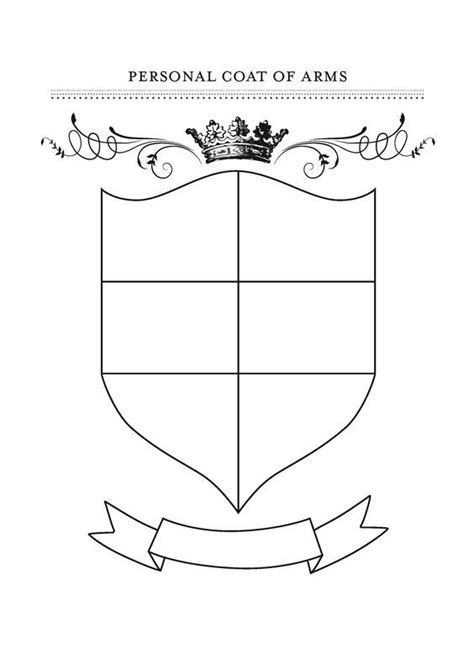 Free Printable Coat Of Arms Template Coat Of Arms Gratitude Crafts