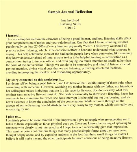 Magnificent Sample Reflective Essay On A Course ~ Thatsnotus