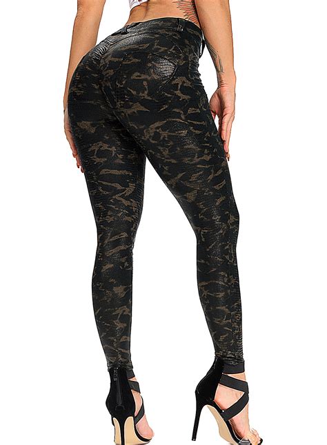 Seasum Womens Faux Leather Pants High Waisted Sexy Stretchy Leggings
