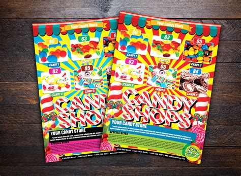 Candylicious Candy Shop Flyer Flyer Templates Creative Market